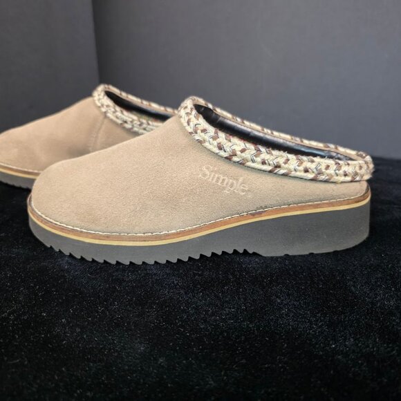 SIMPLE Original Clog - Suede Taupe Size EU-36 UK-4 US-6 - Picture 1 of 9